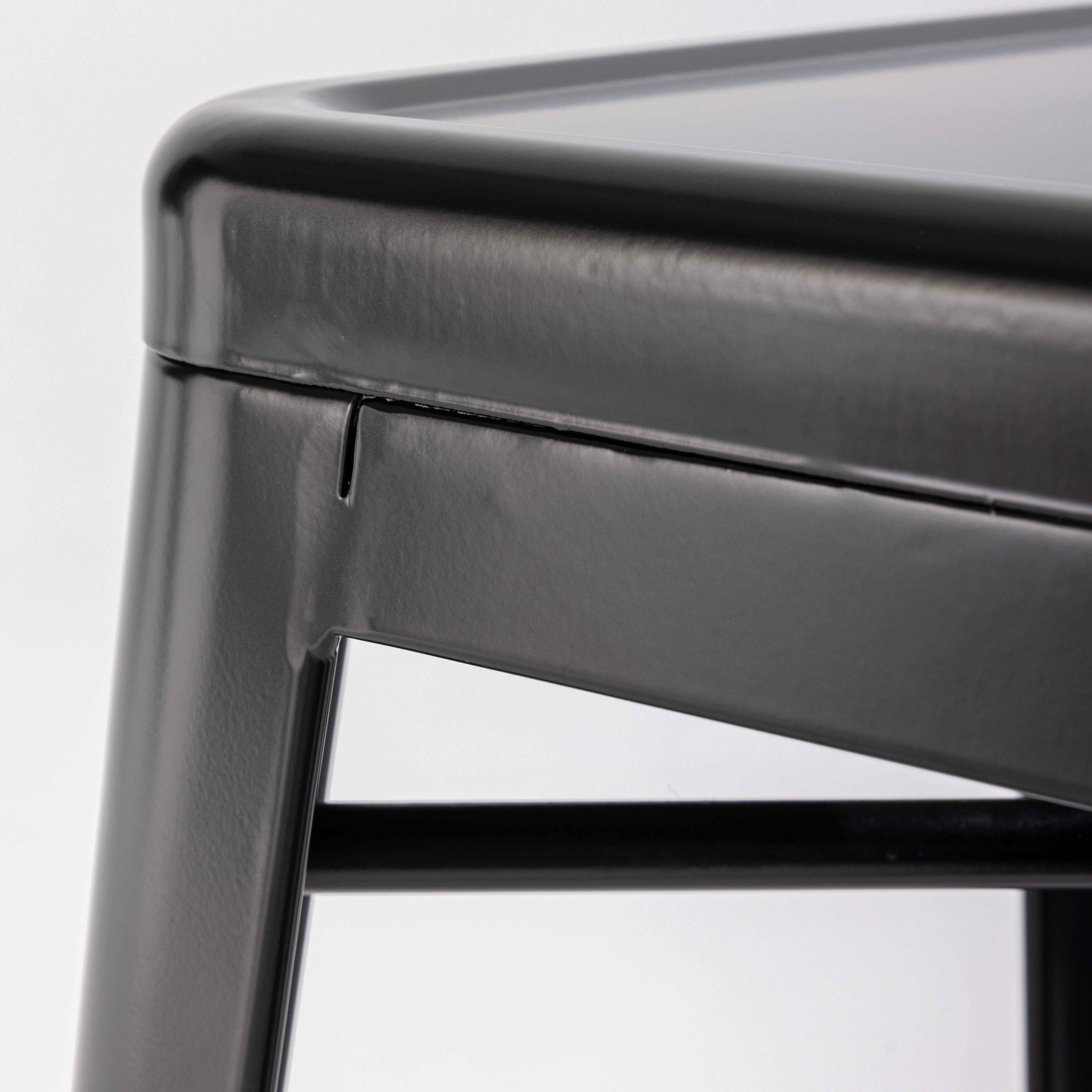 Tabouret de bar en métal noir mat - 7