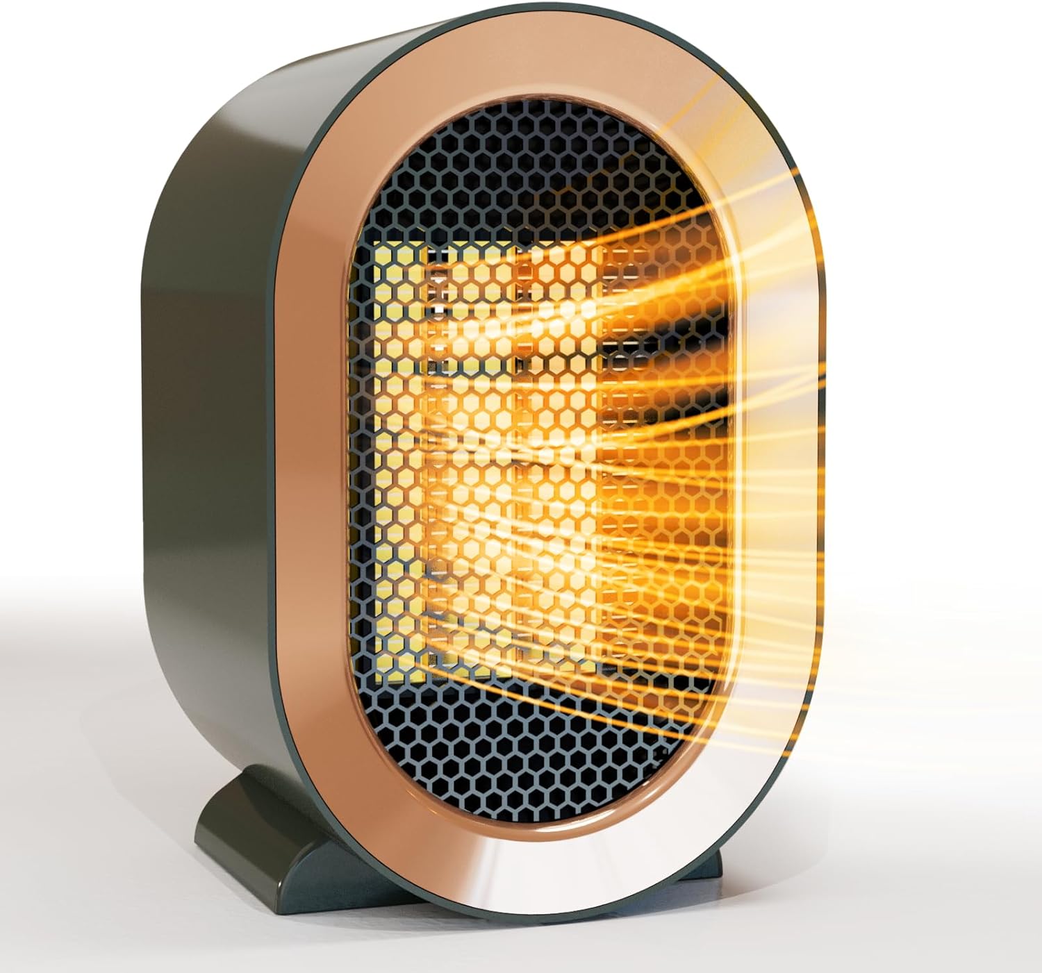 Zielony grzejnik wentylatorowy 13*12*20 cm 1 Mini grzejnik wentylatorowy odpowiedni do łazienki, biura domowego