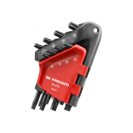 Facom Chiave Torx T8 - Con Impugnatura Soft Grip, Rivestimento Anticorrosione, Rosso/Nero - Foto 2