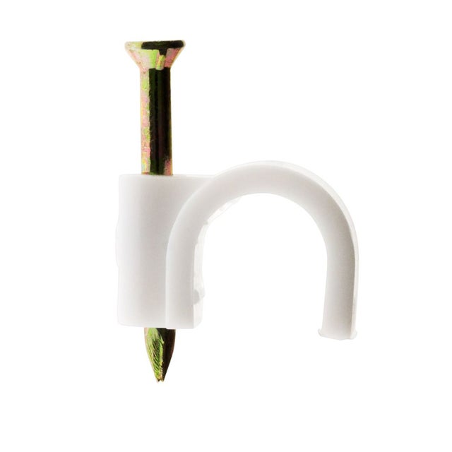 Lot de 20 crochets fixation Ø7mm - Blanc - Zenitech