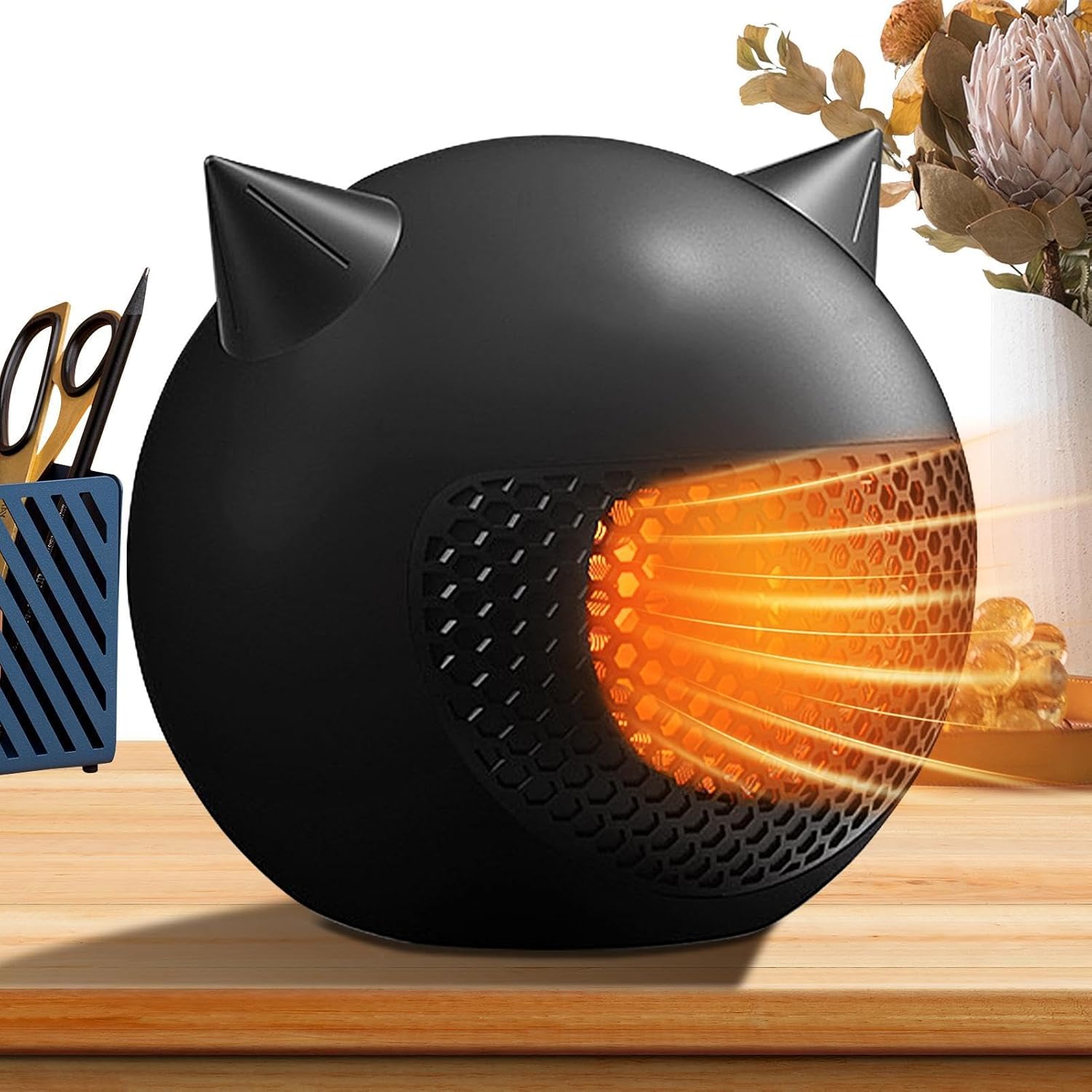 Bezpieczny grzejnik dodatkowy, mały przenośny grzejnik, odpowiedni do pokoju dziecięcego, biura, salonu, mały lekki grzejnik