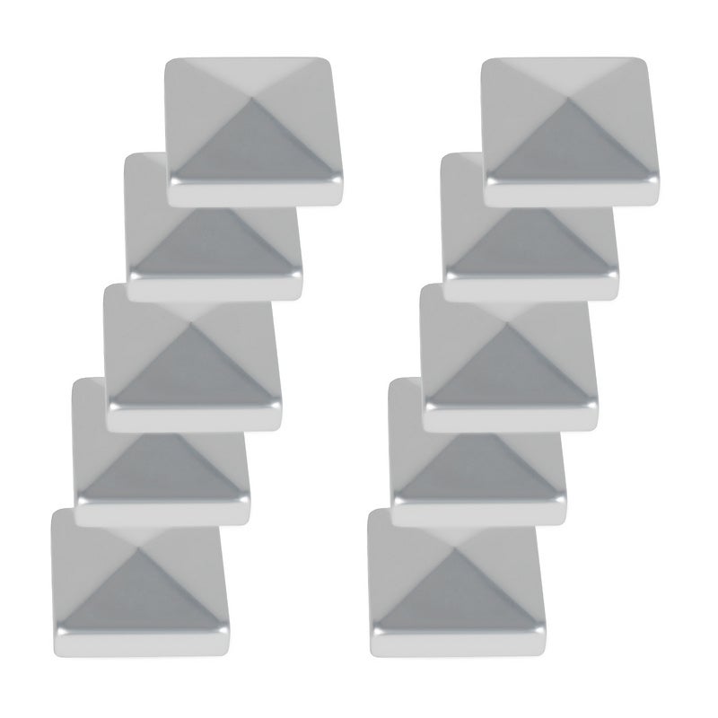 Nuvo Iron Capuchon De Poteau Pyramide à Sommet Plat Et à Profil Bas De 4 Po X 4 Po Noir En Plastique 12 Paquet