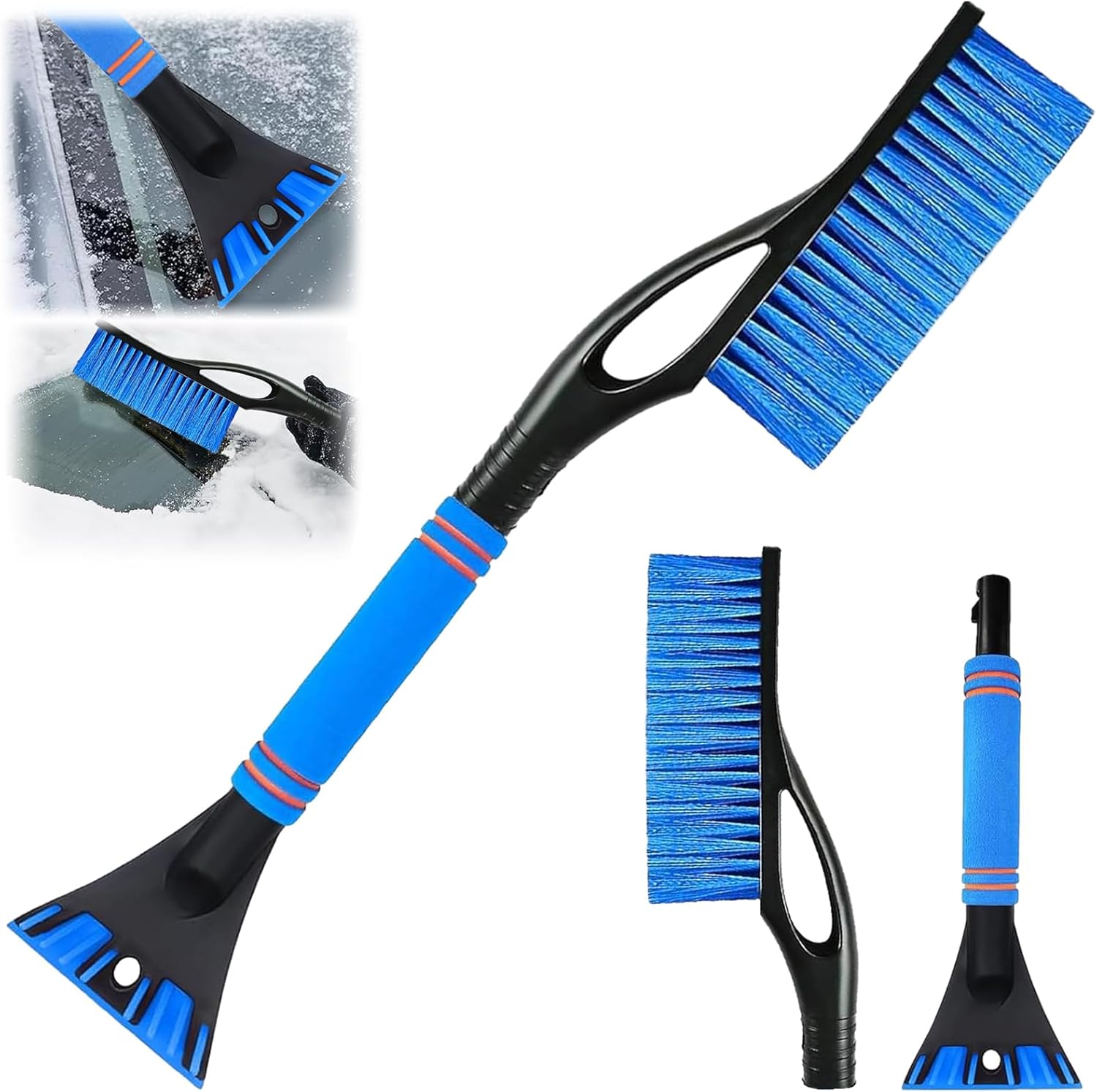 Spazzola Neve E Raschietto Ghiaccio Auto 2 In 1 - 68cm, Impugnatura Ergonomica, Leggero - Foto 11