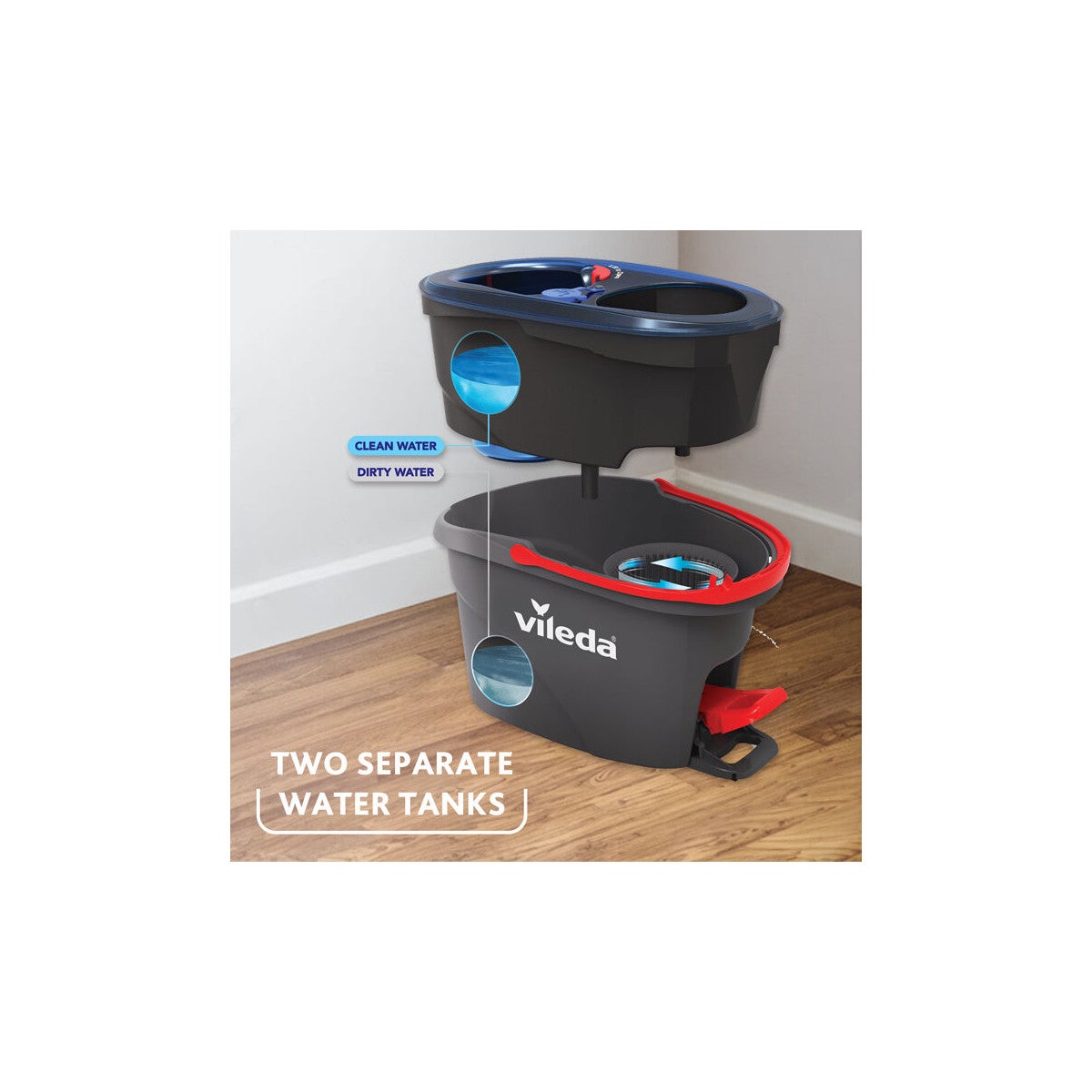 Système SpinMop H2PrO à double réservoir de 6 L – Vileda H2PrO SpinMop H2Pro - 3