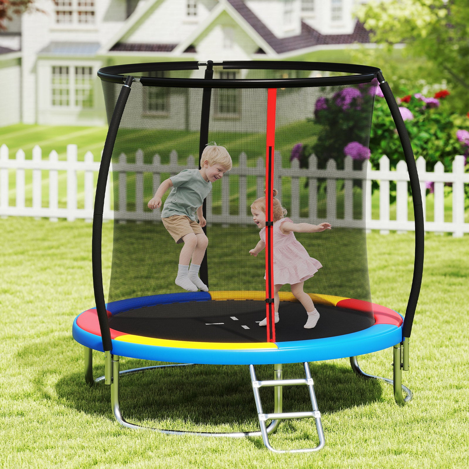 Trampoline Enfant Trampoline Redkid 305cm - Avec Filet Et Panier Basket Trampoline Exterieur Enfant