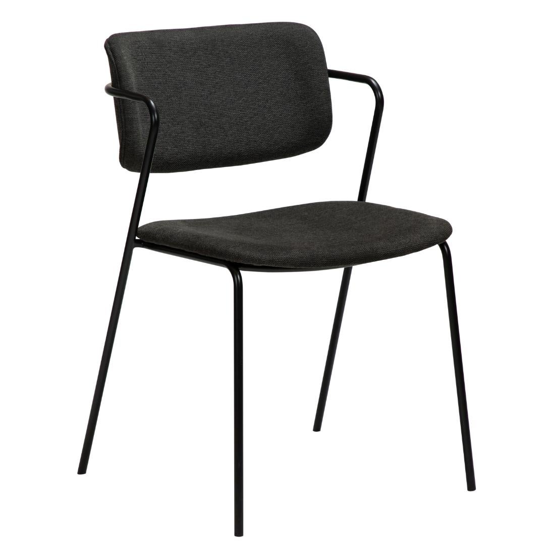 Zed Dan-Form krzesło stołowe z podłokietnikami czarny.