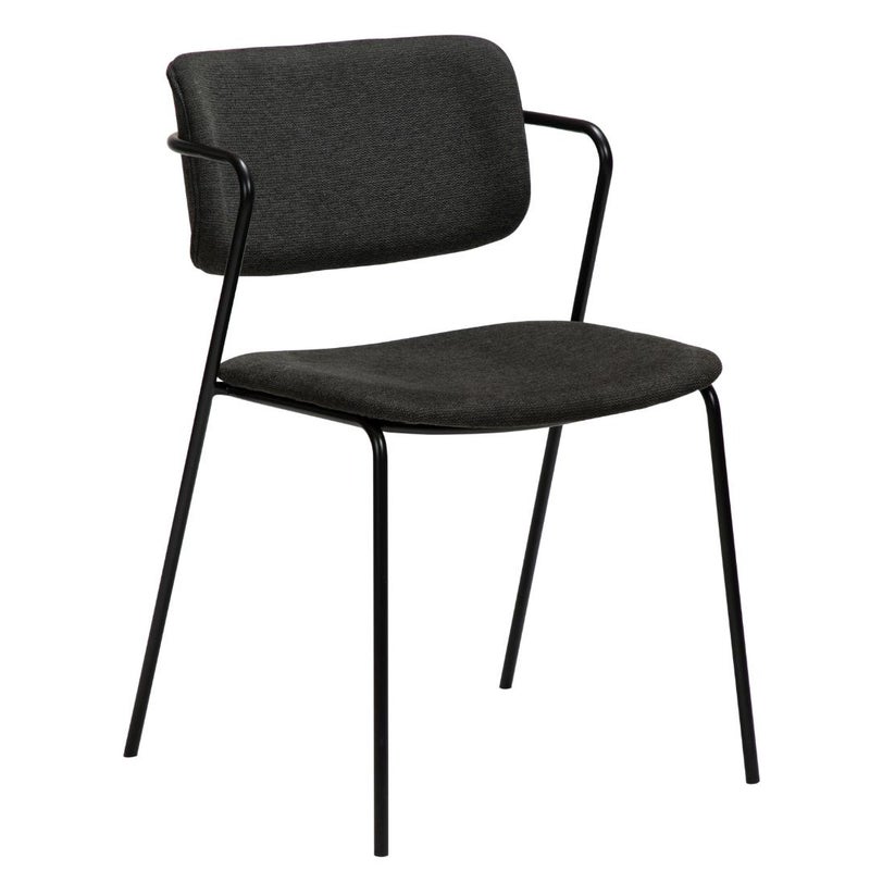 Zed Dan-Form krzesło stołowe z podłokietnikami czarny.