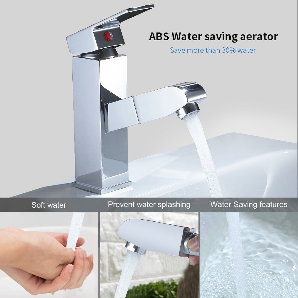 Moderat Superficial Udă Floarea Rubinetto Lavabo Bagno Con Doccetta Estraibile A - Foto 7