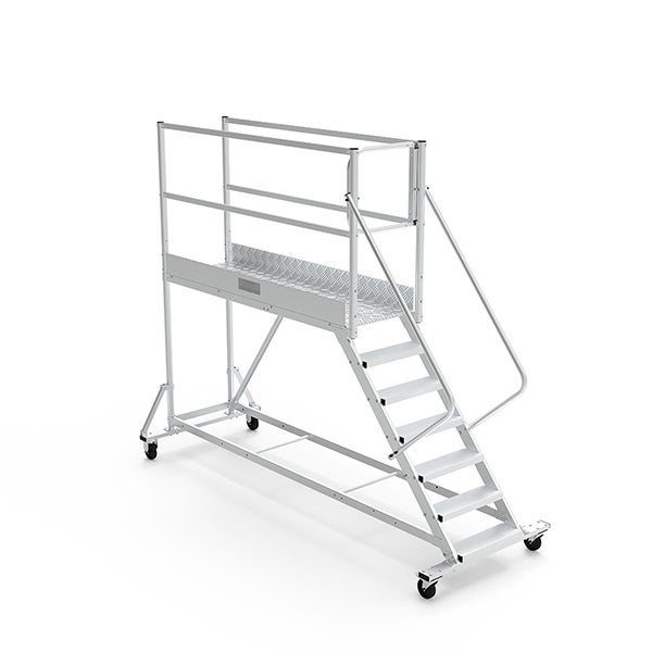 Plateforme roulante 8 marches - Hauteur max. de travail 3.60m - PTF208GD-P