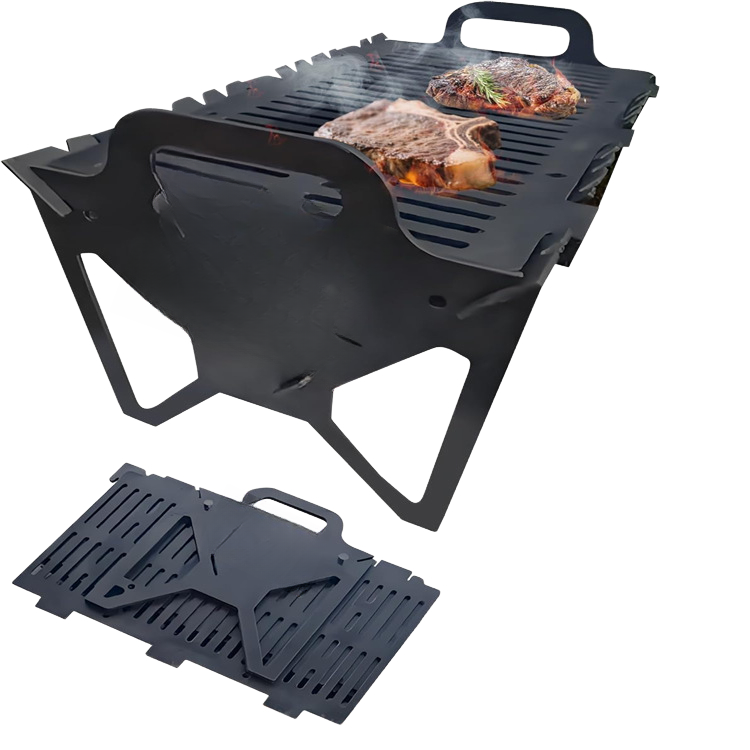 Barbecue pliable et portable (idéal pour le camping et les pique-niques), format compact 40 x 22,5 x 24 cm - 8