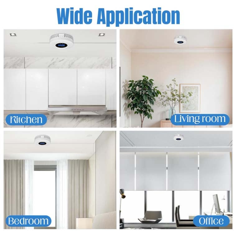 Detector de humo y monóxido de carbono BEAFACE Home 2 en 1, detección de 360°, alarma de gas para interiores, ideal para el hogar. - 9