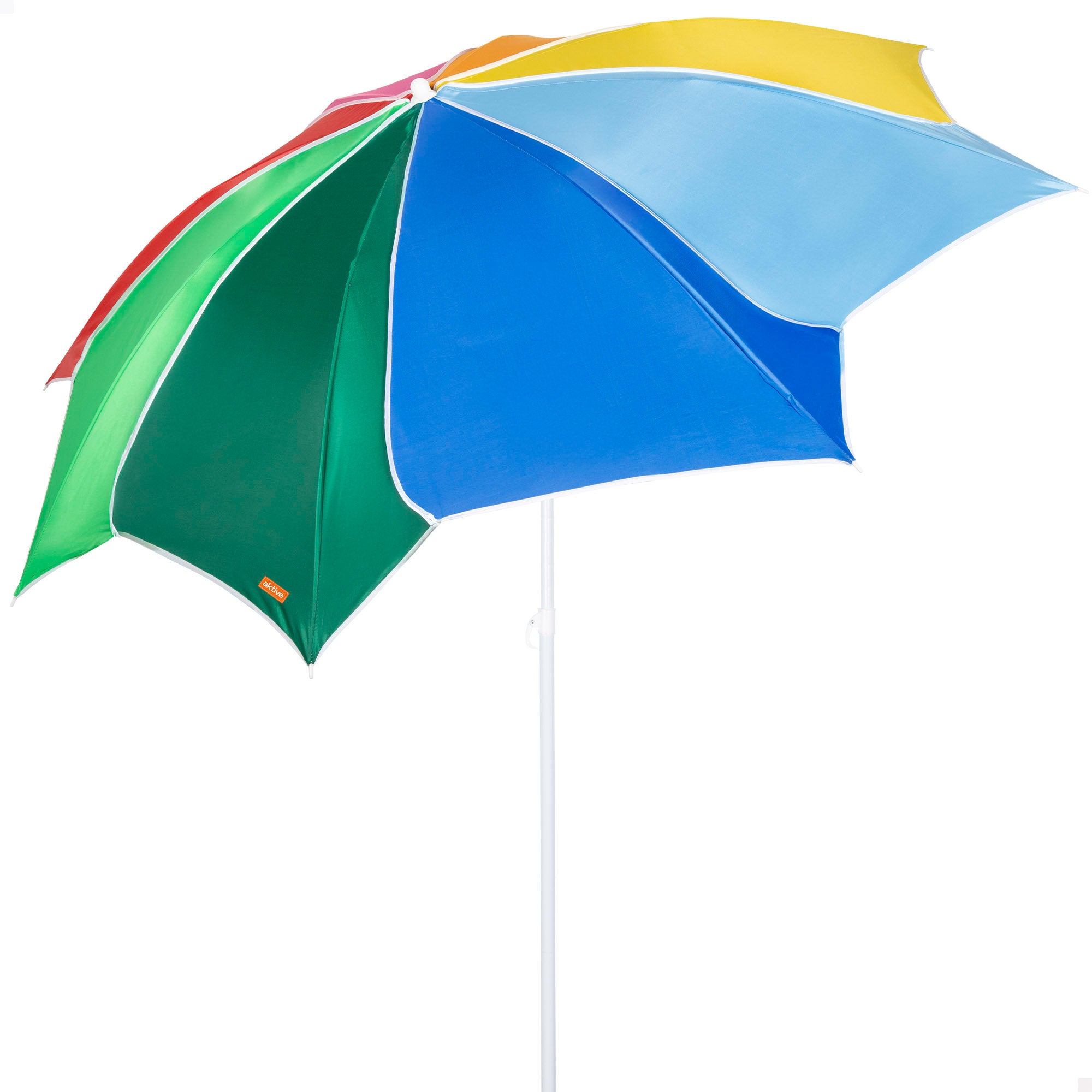 Aktive beach sombrilla de playa inclinable multicolor d200 con protección uv50
