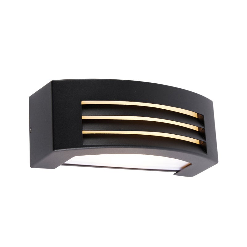 Nowoczesna lampa ścienna zewnętrzna czarna IP44 - Hurricane 1