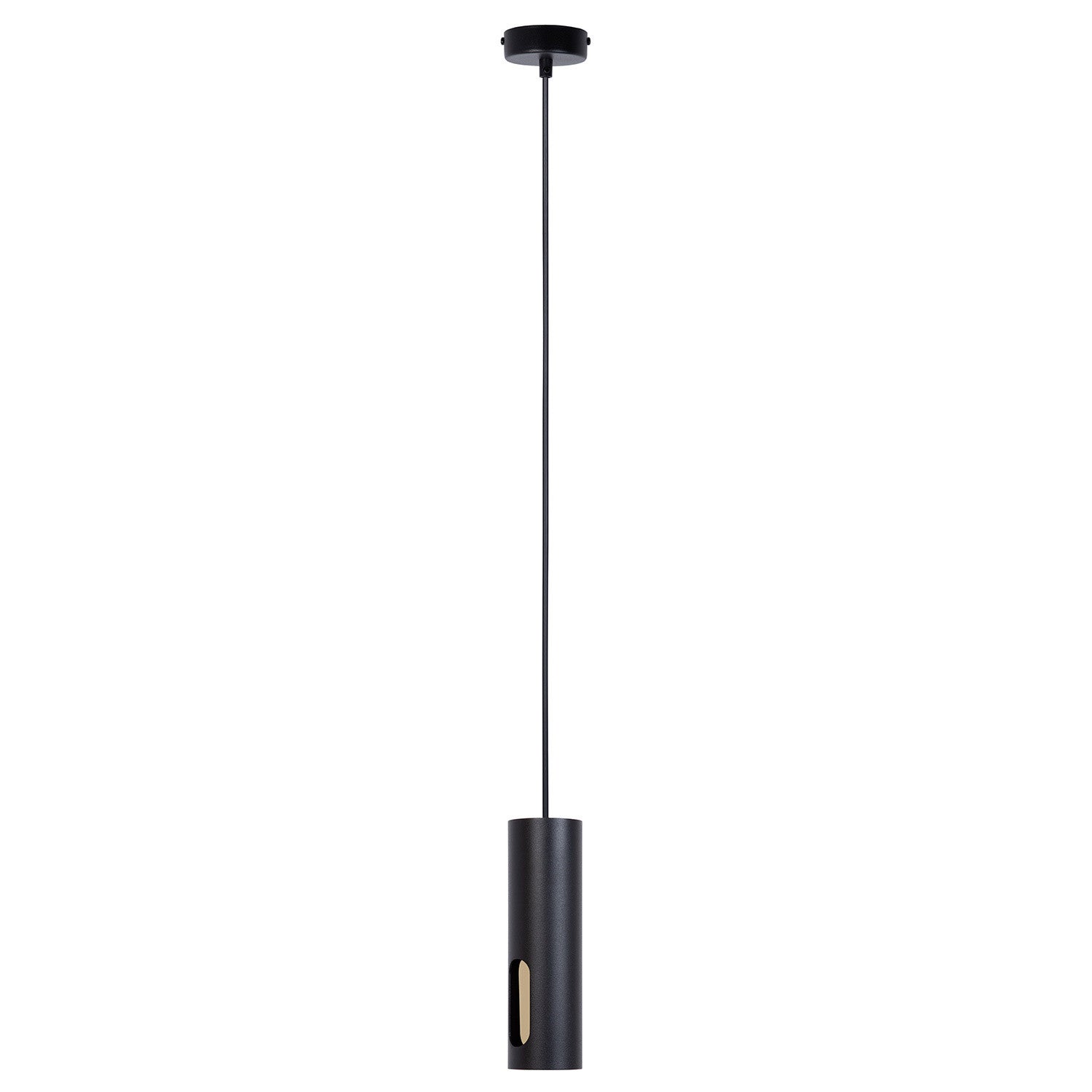 Lampa wisząca Flow czarno-złota 1xGU10x10W do kuchni wym: 130 x 6 x 6 cm metal SIGMA