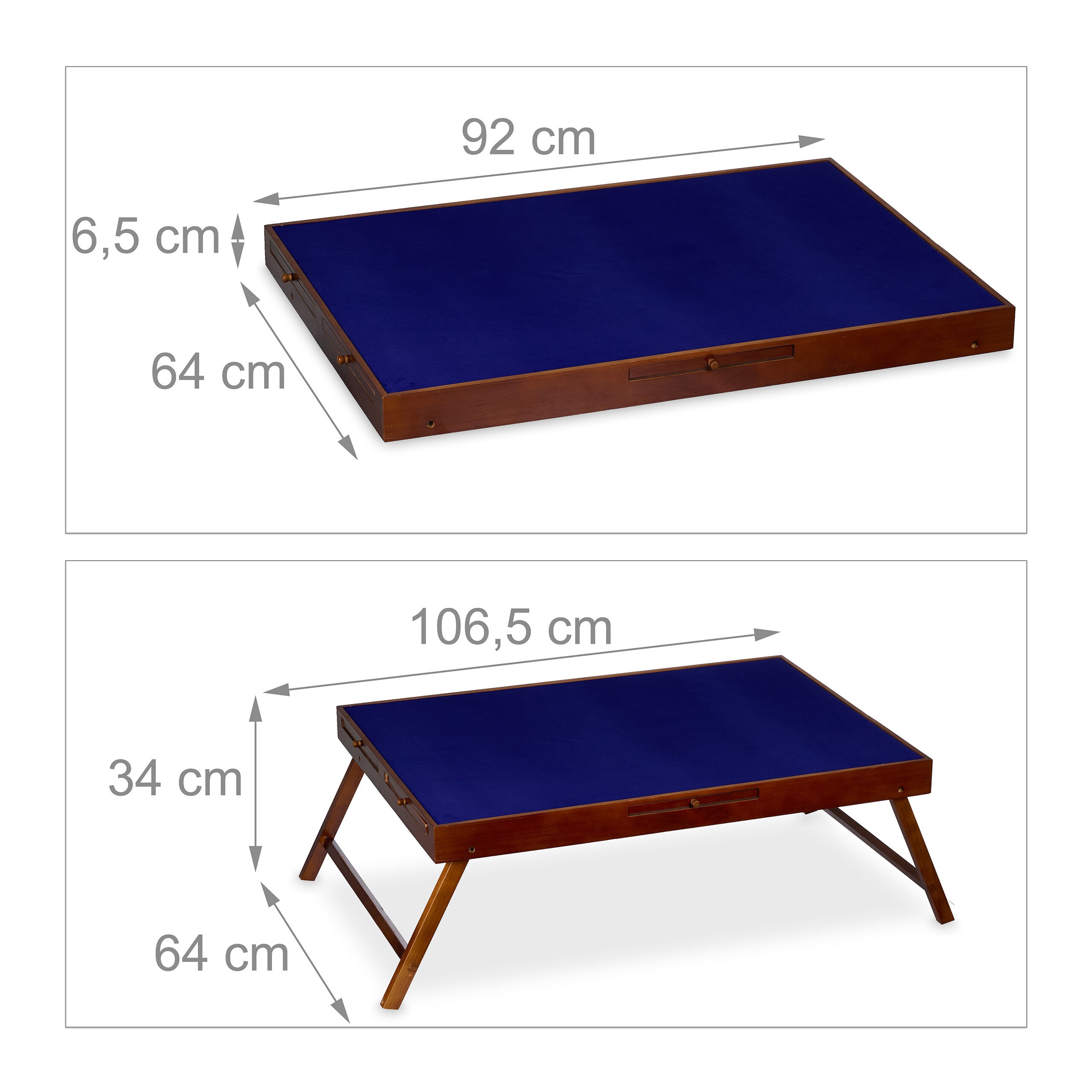 Table de puzzle, 6 tiroirs, jusqu’à 1500 pièces, bois & tissu, support pliant, multicolore, Relaxdays - 4