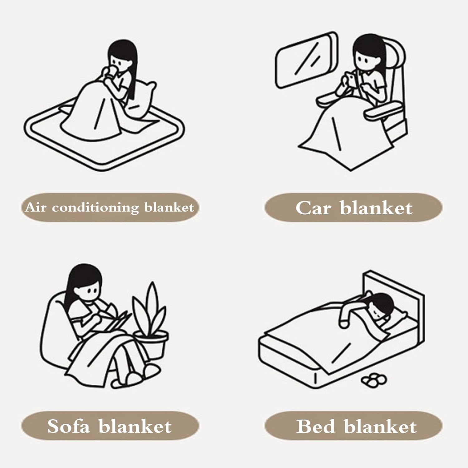 Couverture en laine, plaid, jeté de canapé, doux et confortable, poils longs, hiver - jaune - 120 x 200 cm - 7