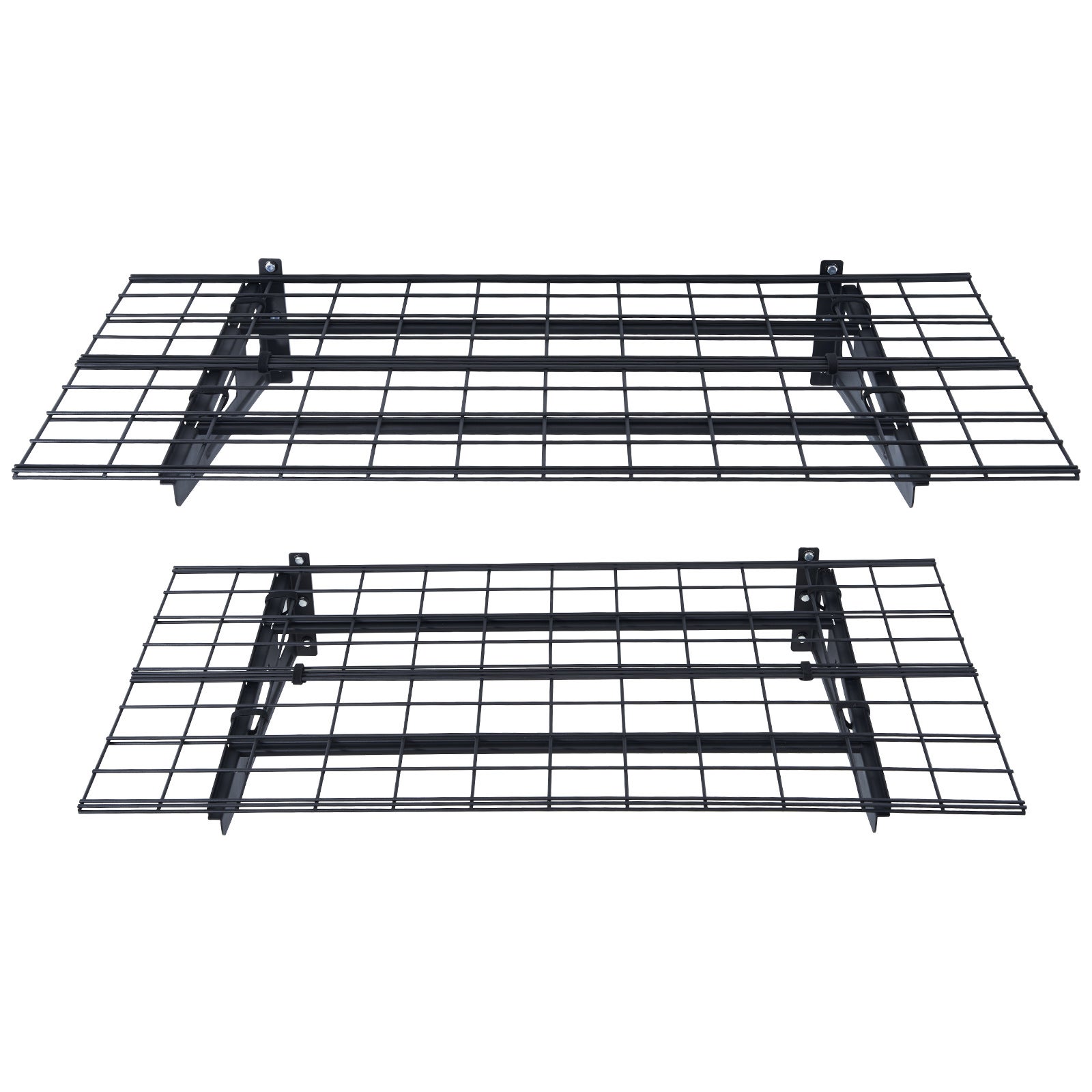 Étagères Murales de Garage Industrielles 122 × 61 cm SucceBuy – Lot de 2 Étagères Métal Suspendues, Charge 113 kg/Niveau, Rangement Atelier & Entrepôt - 9