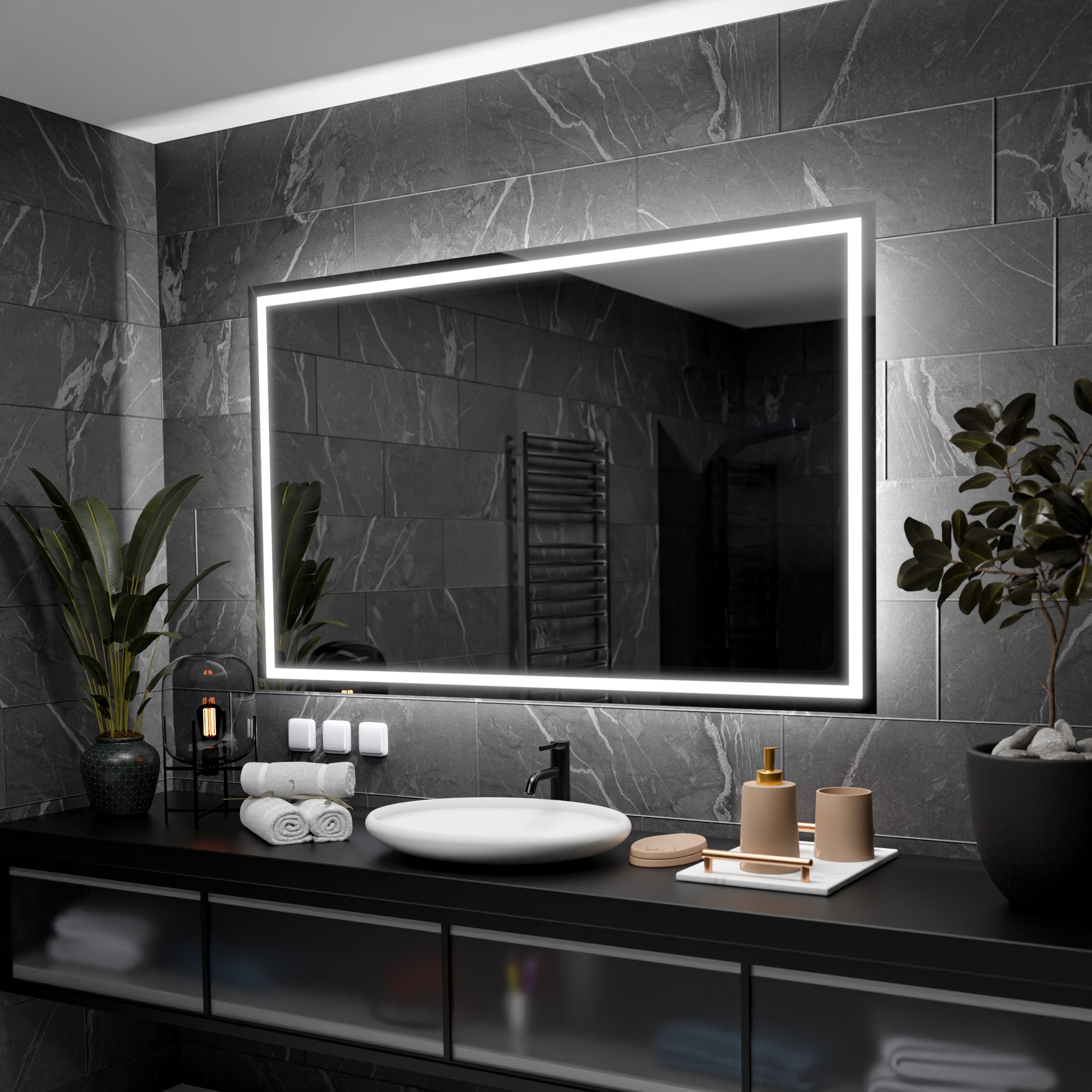 specchio da bagno con luci led e funzione antiappannamento, specchio a grandezza naturale, interruttore touch control, illuminazione regolabile, specchietto per trucco | Servizio Clienti 24 Ore Su 24, Su 7 specchio da bagno con luci led e funzione antiappannamento, specchio a grandezza naturale, interruttore touch control, illuminazione regolabile, specchietto per trucco | Servizio Clienti 24 Ore Su 24, Su 7