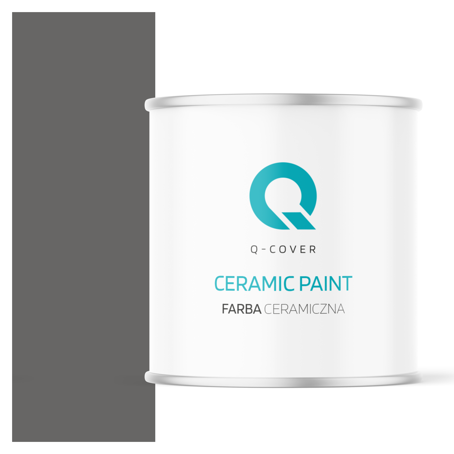 Farba Ceramiczna Do Ścian i Sufitów Q-Cover Grafitowy H1213 Głęboki Mat 2L