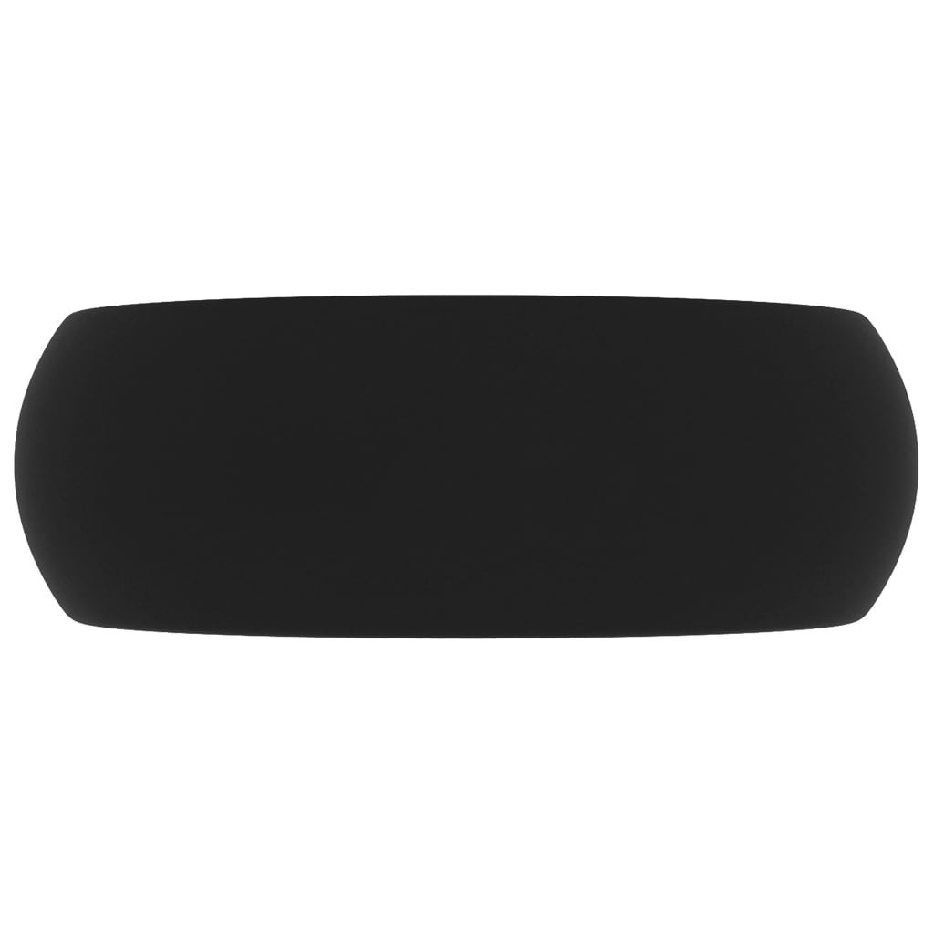 Maison Exclusive - Lavandino Lusso Rotondo Nero Opaco 40x15 cm in Ceramica - 4