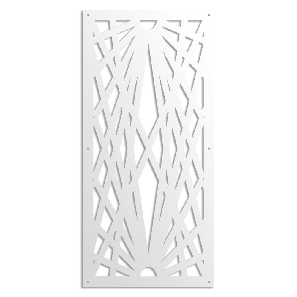 LASER - Panel perforowany z PVC - Osłona przeciwsłoneczna - Rozmiar 98x198 cm - Grubość 1 cm - Kolor BIAŁY