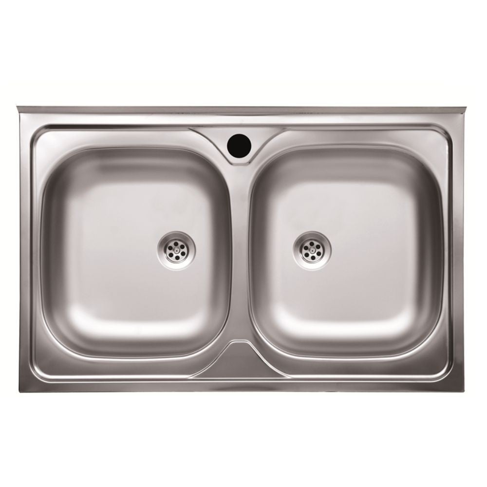 Lavello Cucina Inox 80x50cm - Appoggio Con Vasca Singola A Destra