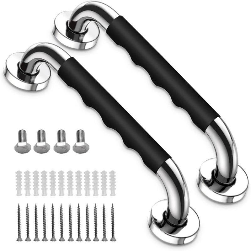 Uchwyt łazienkowy dla seniorów, stal nierdzewna, 30 cm, 2 sztuki