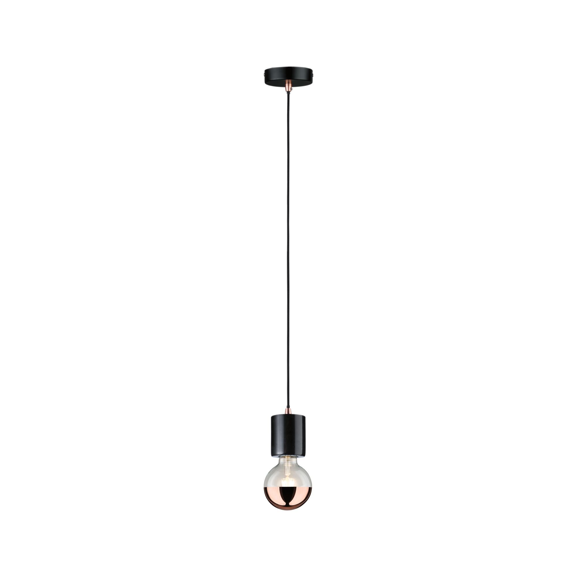 Neordic Luminaire en suspension Nordin E27 max. 60W Noir, Marbre, Cuivre Dépoli gradable Marbre - 3