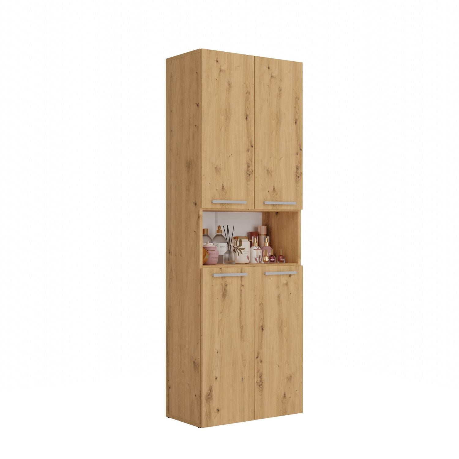 Szafka Łazienkowa Topeshop Słupek Nel DK 1K Kosz Dąb Artisan 30x60x174 cm 1 szt.