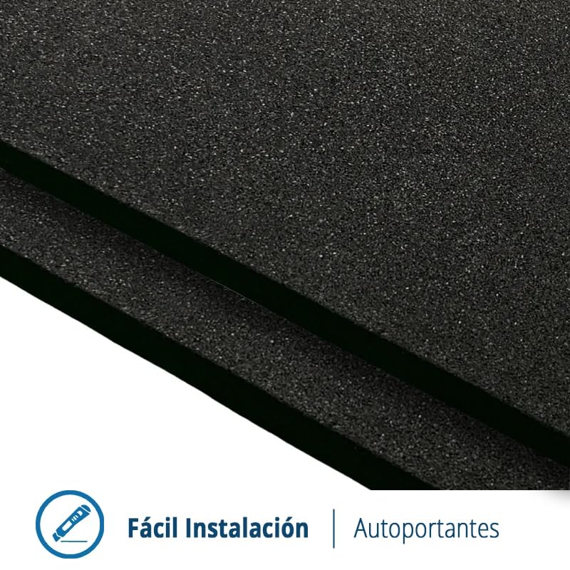 Arquiservi - Placa de borracha preta 50x50x15mm (1 unidade) Piso antiderrapante, alta densidade, para uso interno e externo - 5