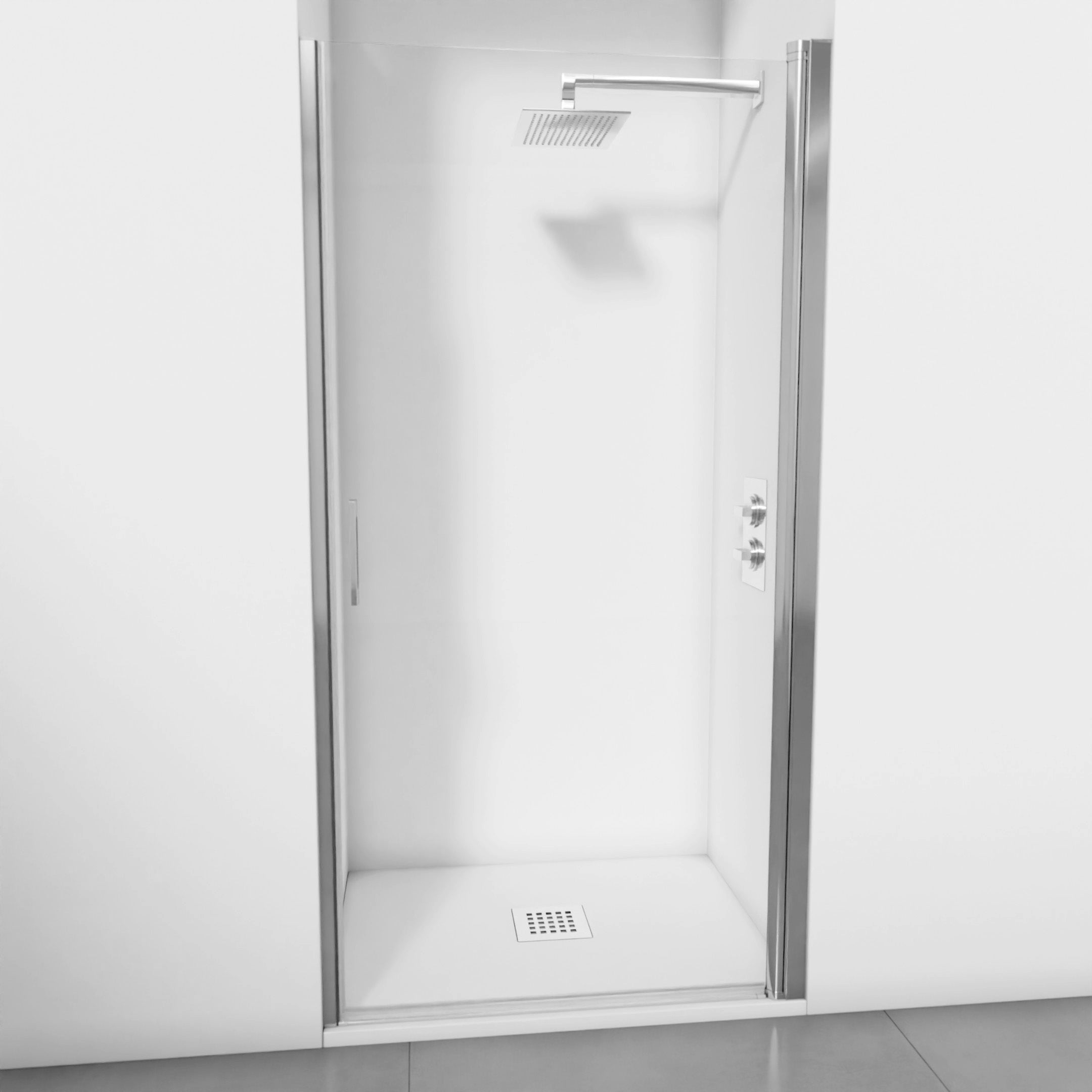 BELLOBATH Mampara De Ducha De Una Puerta Abatible Sin Perfiler a bellobath-mampara-de-ducha-de-una-puerta-abatible-sin-perfiler-a
