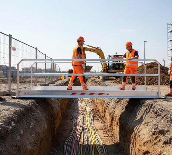 Rampe d'accès pour piétons - Longueur de 1m66 pour un fossé de 1.00m - Capacité de charge max 400kg/m² - Vendue à l'unité - MPP16/10U - 4