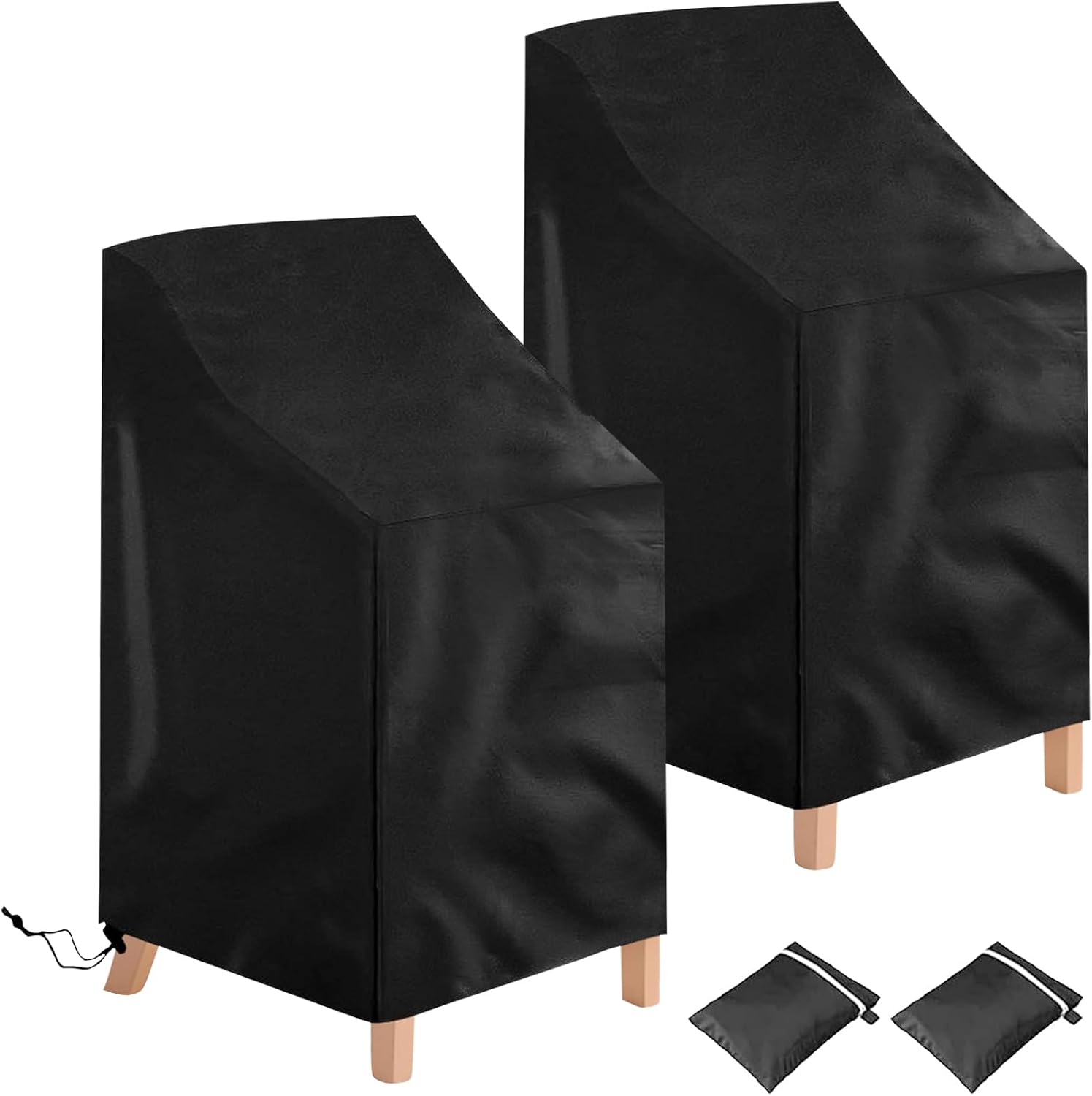 SPORWAY Copertura Per Sedie Da Giardino: Copertura Per Sedie Impilabili, Impermeabile 420D, Tessuto Oxford, Antivento, Protezione Anti-UV, Per Sedie Da Giardino, Copertura Per Mobili Da Giardino Con