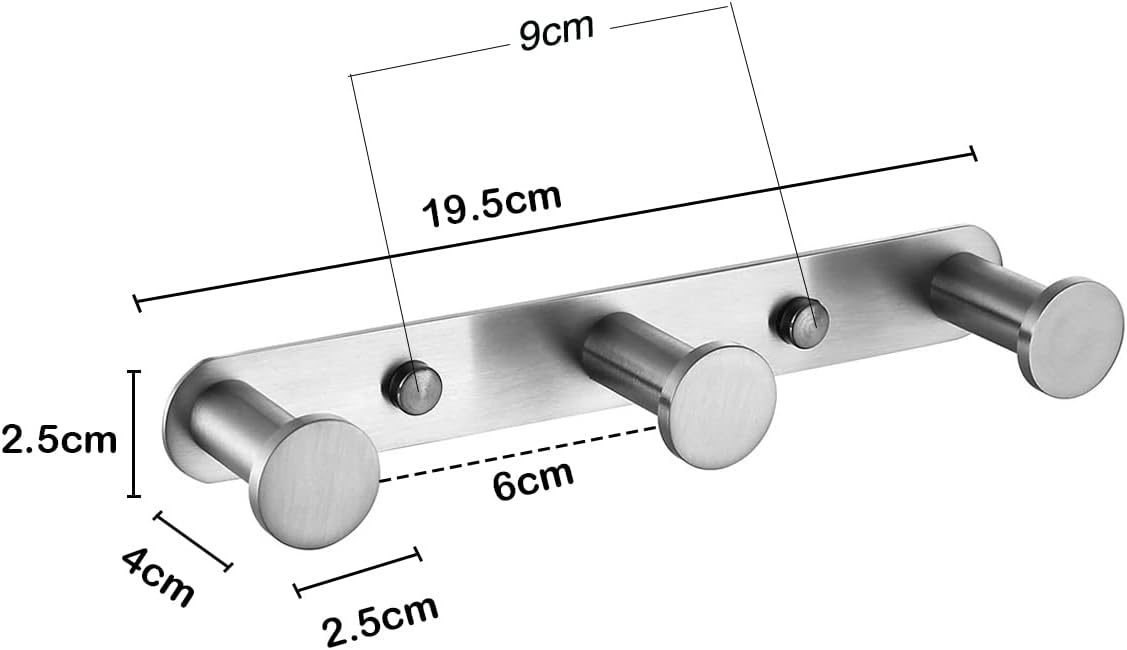 Alise Toalleros Dobles De Baño, Toalleros Para Baño, Soporte De Pared Para Toallas De Acero Inoxidable Sus304 Resistente Toallero Niquel