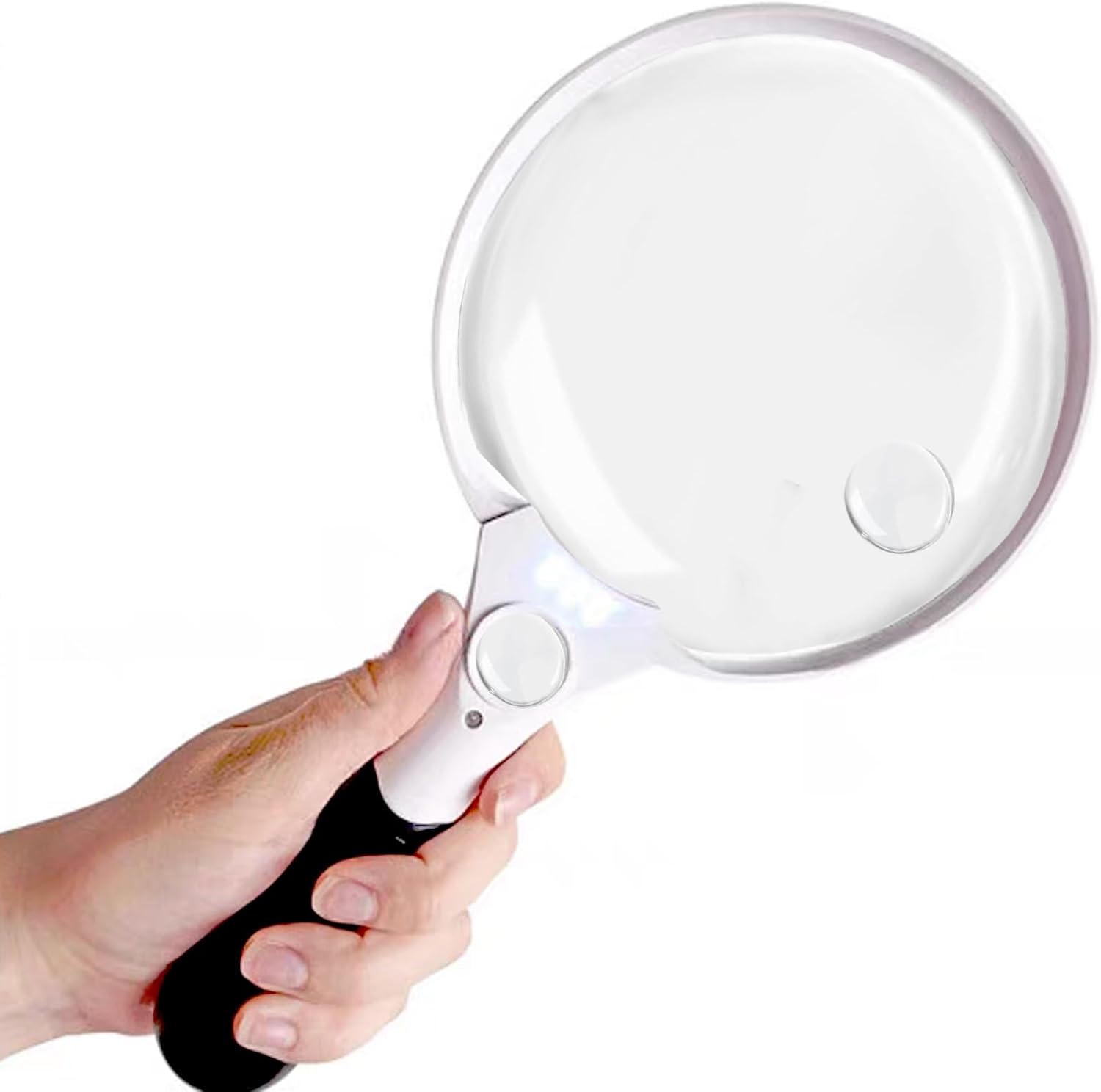 Duża lupa z oświetleniem LED: 2X, 4X i 25X do czytania, eksploracji, oglądania map świata, gazet i biżuterii.