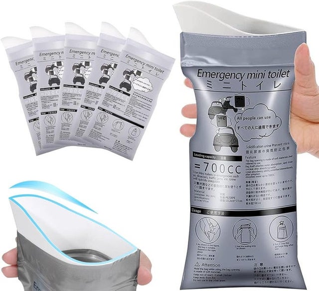 12 pisuarów jednorazowego użytku o pojemności 700 ml, przenośne toalety na kemping, podróże i korki, woreczki na wymioty do samochodu, pisuar dla dor