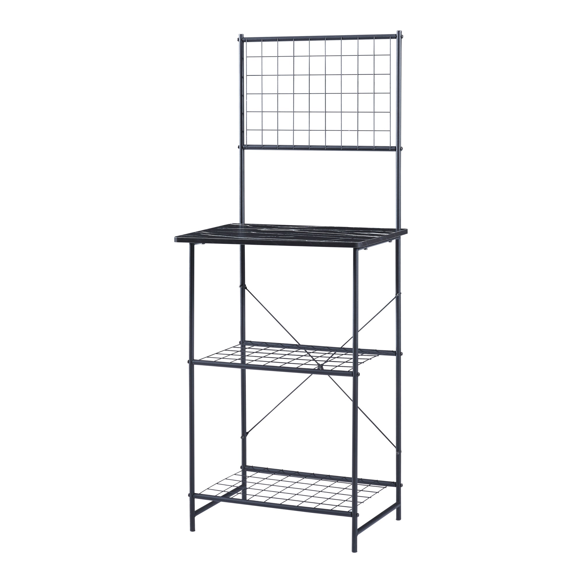 Scaffale Da Cucina SDHYL Con 5 Ripiani E Ganci - 90x40x83 Cm, Struttura Metallica, Gambe Regolabili