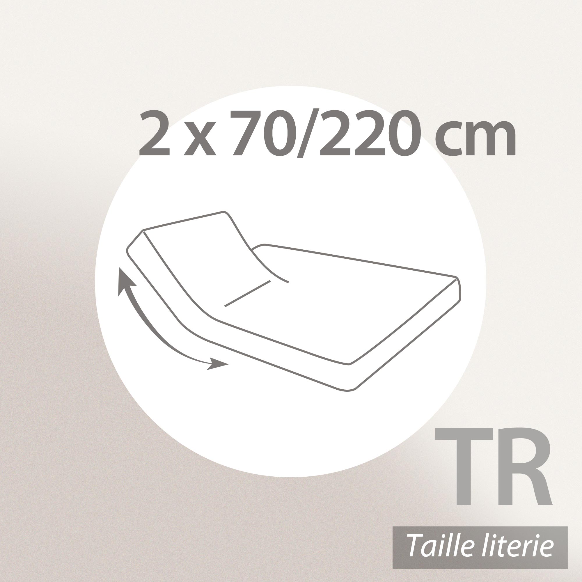 Drap housse relaxation uni 2x70x220 cm coton ALTO Blanc TR Tête relevable uniquement - 5