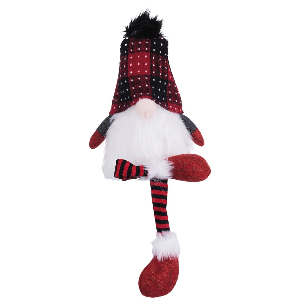 JEDWKFA 2 Pièces GNOME De Noël Lumineux - Décorations Noël Peluche Rouge Et Vert Avec LED Chaudes