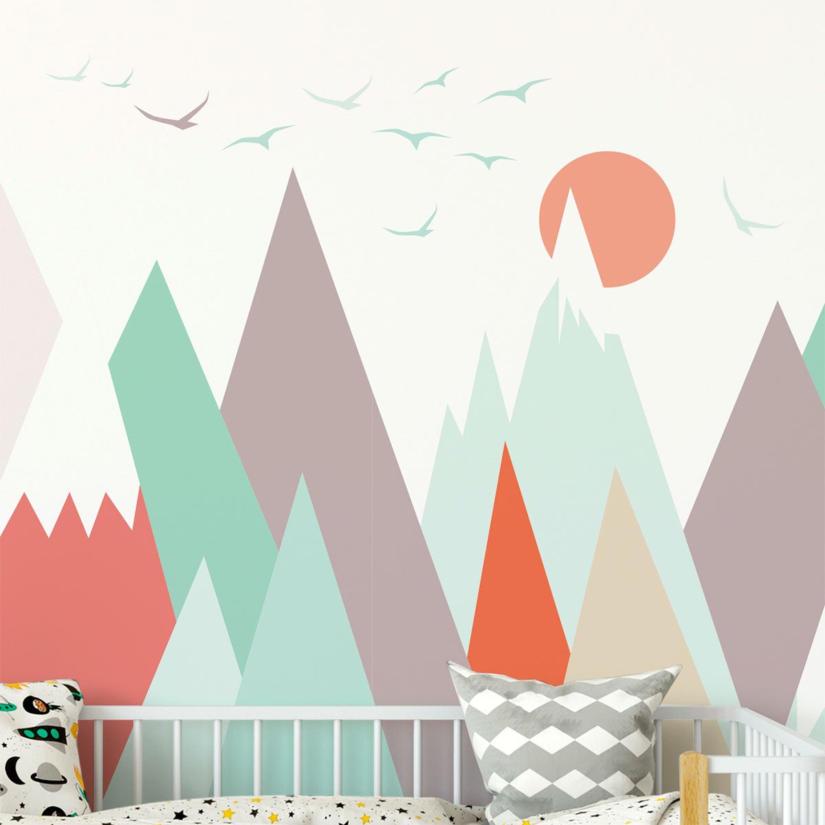 Adesivo bambino di montagna scandinavo melanika - Sticker adesivo - adesivi murali - 100x150cm - 4