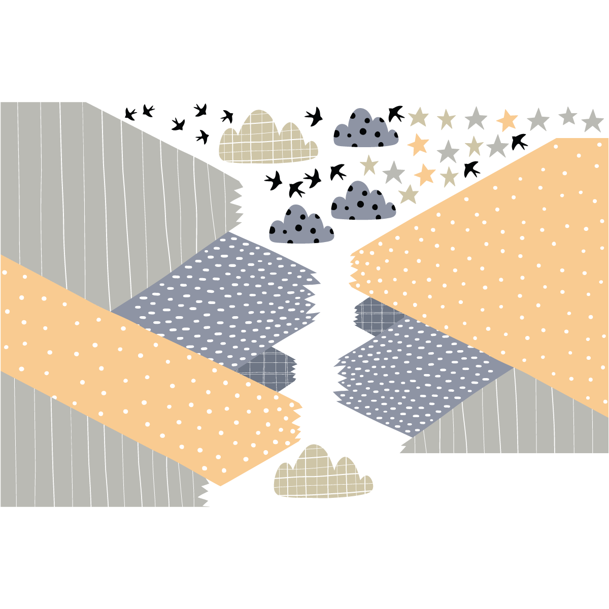 Adesivo bambino di montagna scandinavo jika - Sticker adesivo - adesivi murali - 70x105cm - 2