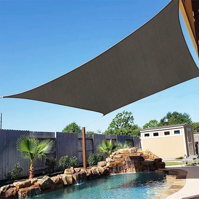 LOVE STORY Vela ombreggiante Impermeabile Rettangolare 2.5x3.5m Tenda a Vela Parasole PES Protección Rayos UV per Esterno, Giardino, Terrazza, Balcone ( Grigio LOVE STORY Vela ombreggiante Impermeabile Rettangolare 2.5x3.5m Tenda a Vela Parasole PES Protección Rayos UV per Esterno, Giardino, Terrazza, Balcone ( Grigio