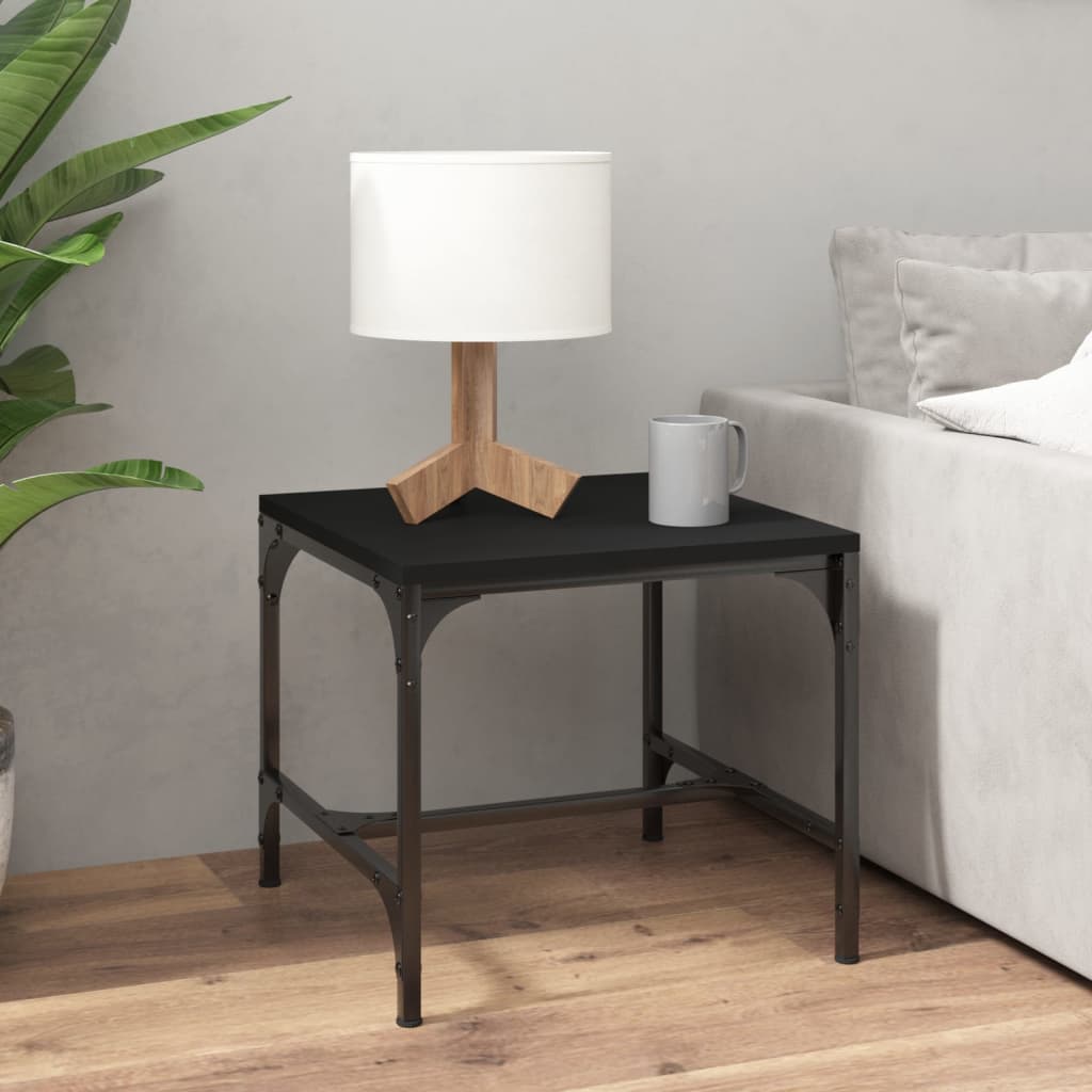 Tables basses | Tables d'appoint | Tables de salon 2 pcs Noir 40x40x35 cm Bois d'ingénierie - 3