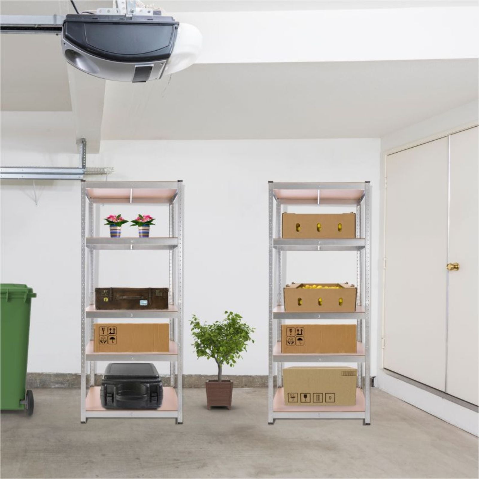 Pacote de 5 Estantes Metálicos Galvanizados DASCK – 5 Prateleiras por Unidade, 875 kg cada (180 x 90 x 40 cm) – Total 4375 kg - 8