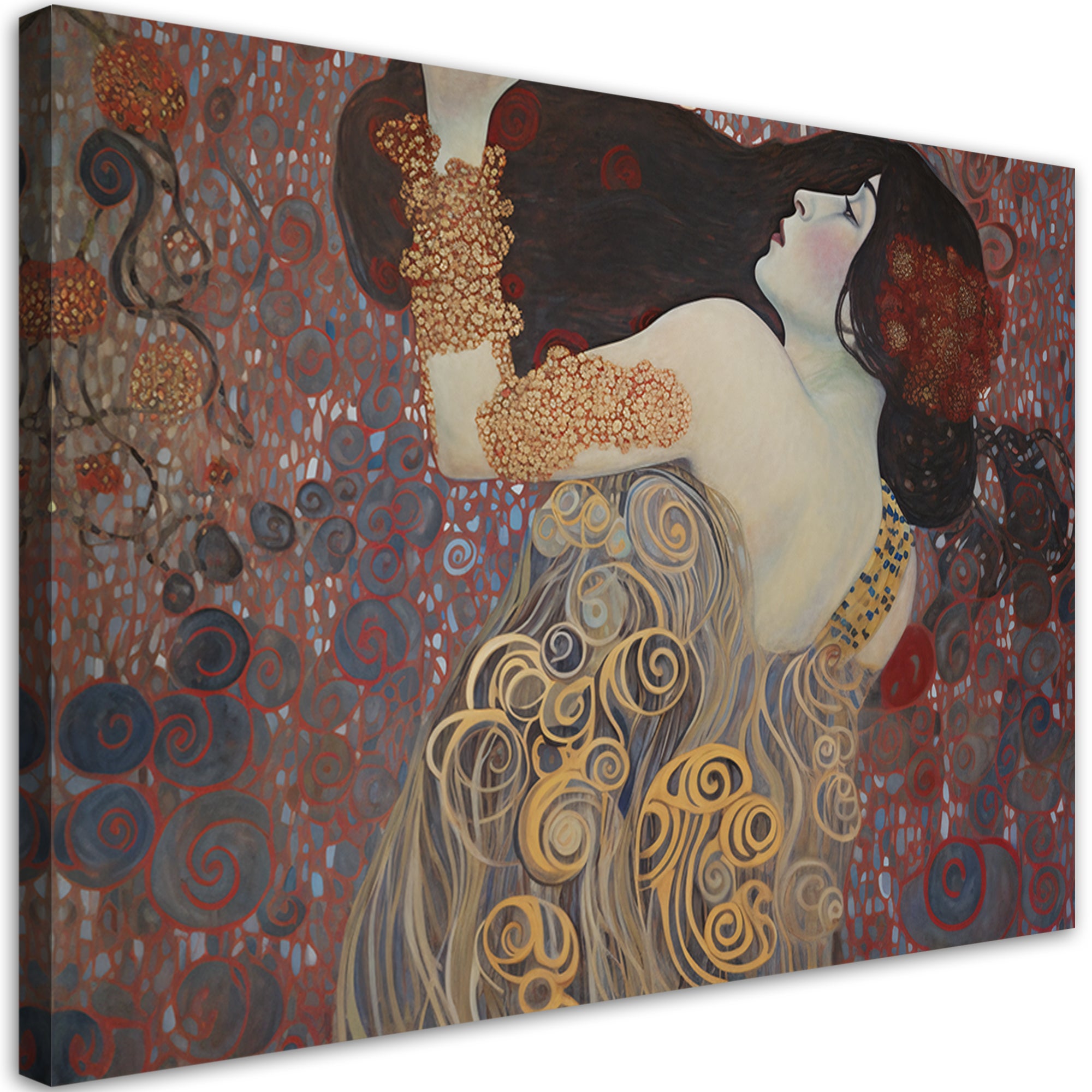 Obraz na płótnie, Abstrakcja z kobietą - G. Klimt 100x70