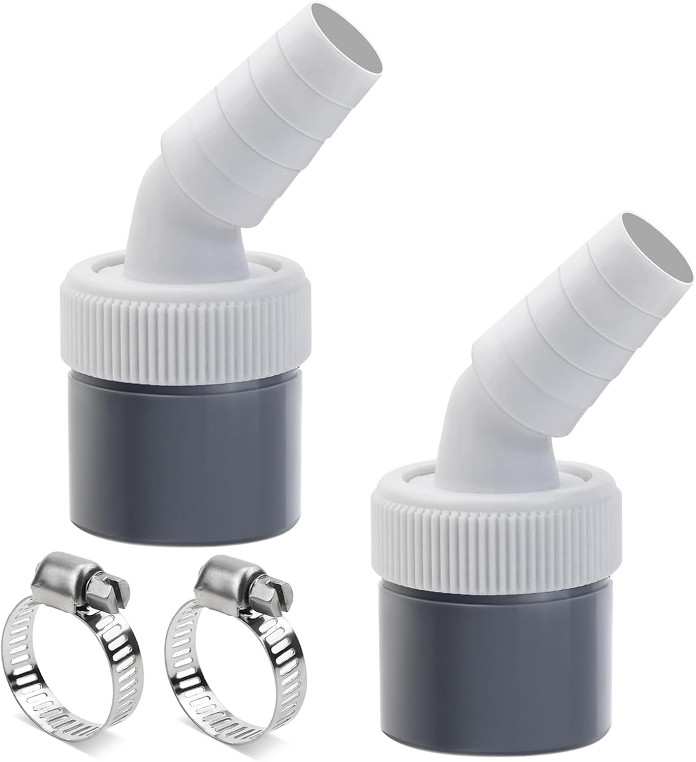 2-częściowy adapter odpływowy do pralki, adapter odpływowy do zmywarki, z wyjściem węża 40 mm i wlotem 18-24 mm