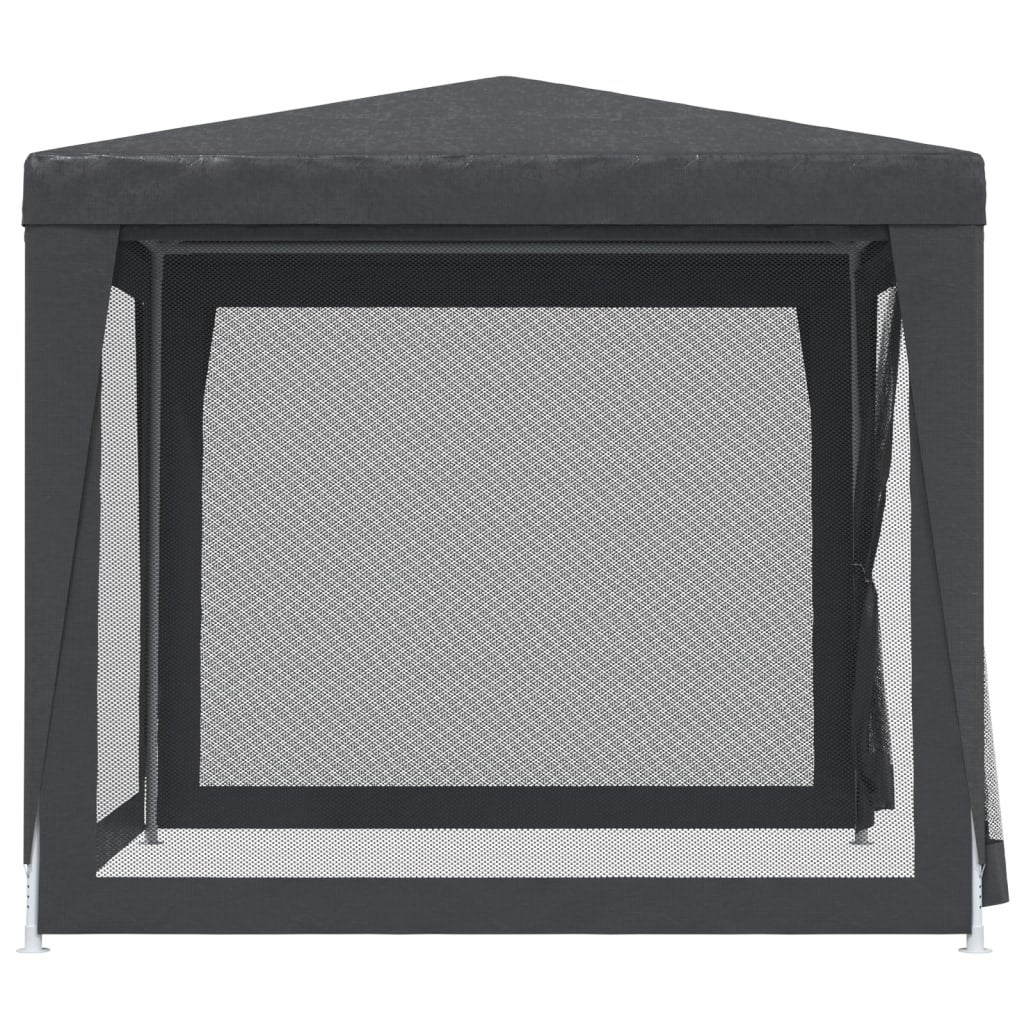 vidaXL Carpa para fiestas 4 paredes malla HDPE gris antracita 2,5x2,5m - 4