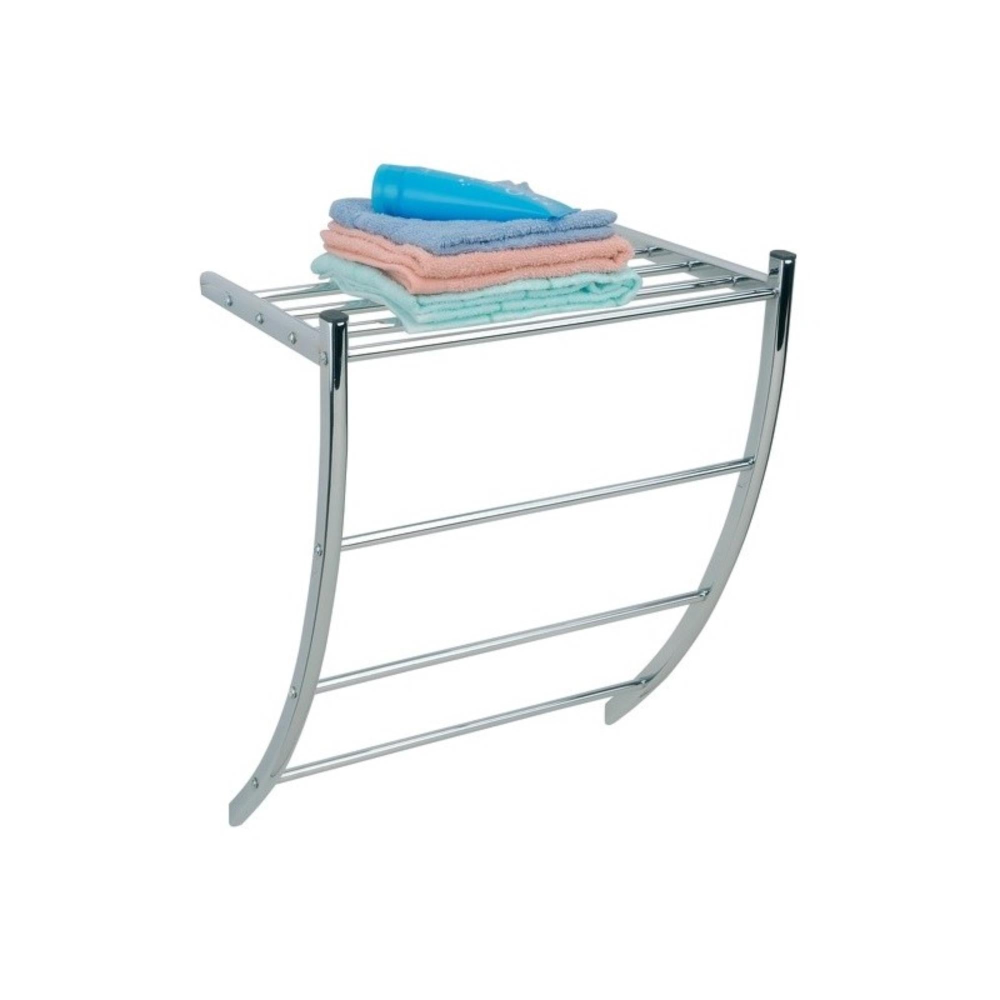 Toallero de baño wellhome de acero 49x23x38cm cromado