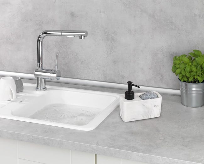 Zhanwang Dispenser di sapone con porta spugna, motivo Zhanwang Dispenser di sapone con porta spugna, motivo