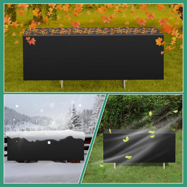 Copertura Per Mobili Da Giardino, Resistente Tessuto Oxford 420D Impermeabile, Copertura Per Tavolo Da Giardino, 213x132x72 Cm, Nero | Leroy Merlin